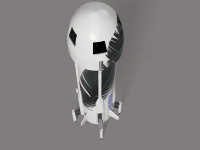 New Shepard model-Blue Origin Free 3D model