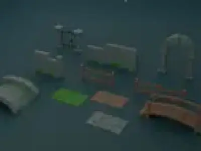 Low Poly Hunted Forest Pack Low-poly 3D model