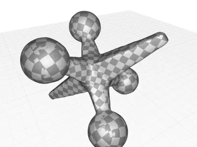 Rust Brown Bruna Jacks Sculpture 3D model