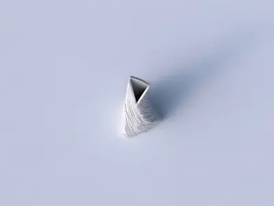 Vase twist grounded tipping triangle with chaos plates 3D print model