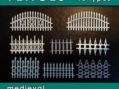 FENCE ornate metal design 3D model