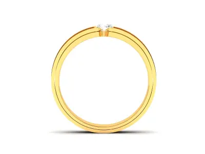 Band 3dm Render Details diamond engagement ring gold 3D print model