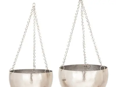 Benally Iron Hanging Planter Set 3D model
