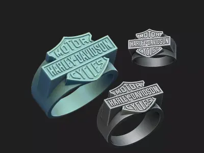 Harley-Davidson ring 3D print model