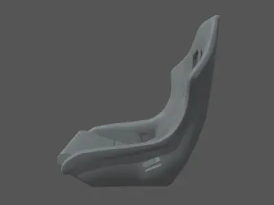 Car Seat 08 Low-poly 3D model