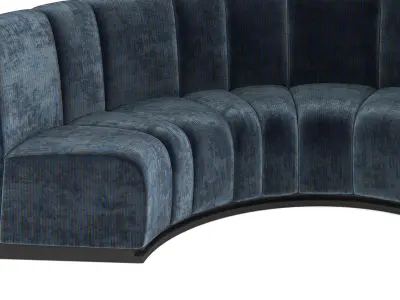 Round Restaurant Cafe Sofa Tableware part2 3D model