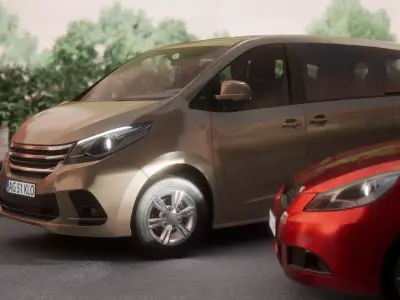 7 Cars Pack Low-poly 3D model