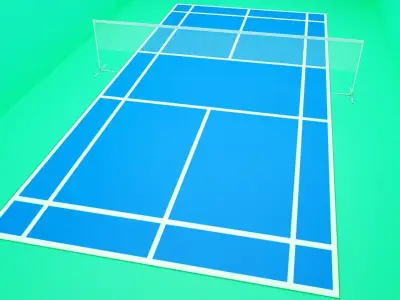 Badminton Court 3D model