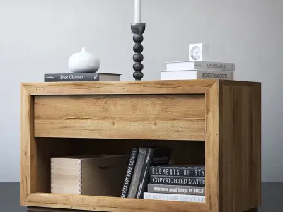 RH RECLAIMED RUSSIAN OAK 40in OPEN NIGHTSTAND 3D model