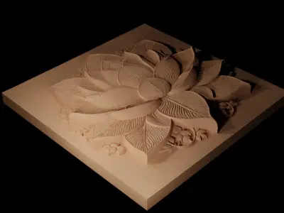 Lotus CNC 3d Print High Relief Sand Casting 3D print model