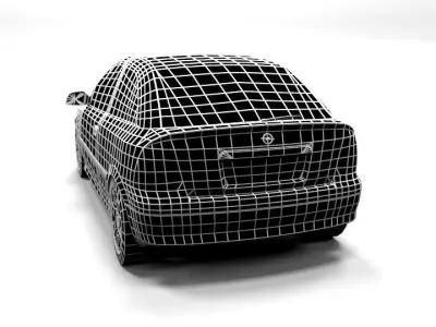 OPEL ASTRA G 3 DOOR LOWPOLY Low-poly 3D model