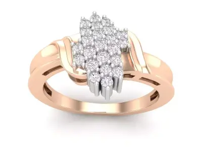AV 499 Diamond Ladies Cluster Right Hand Ring  3D print model