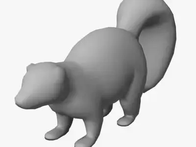 Low Poly Skunk squirrel Low-poly 3D model