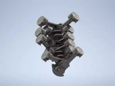 V12 motor 3D print model