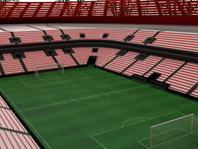 Football Stadium Low-poly 3D model 17