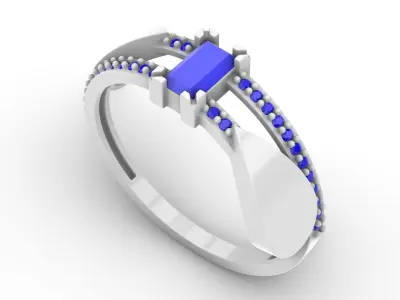 Jewelry Diamond Ring Model RG109 Free 3D print model
