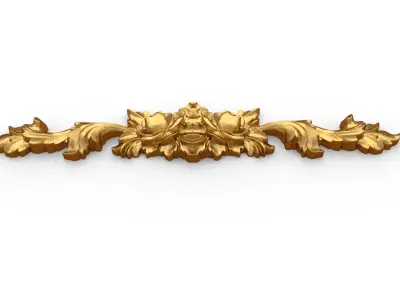 Classic carved decor ornament 354 3D model