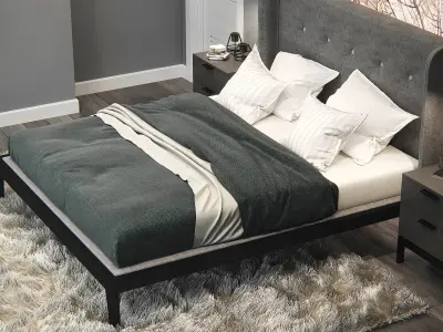 bedroom and dressing room 3D model