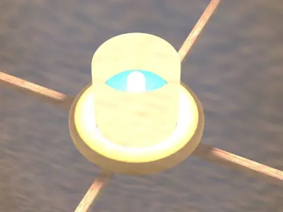 Sky lantern Low-poly 3D model