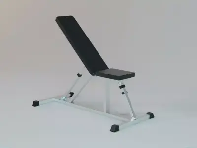 Incline Bench - Gym Equipment Low-poly 3D model