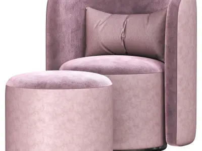 ditre italia chloe luxury armchair 3D model