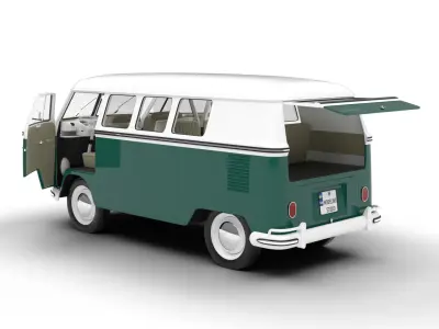 Volkswagen T1 Combi 1950 HQ 3d model 3D model
