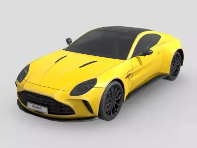 Low Poly Car - Aston Martin Vantage Low-poly 3D model