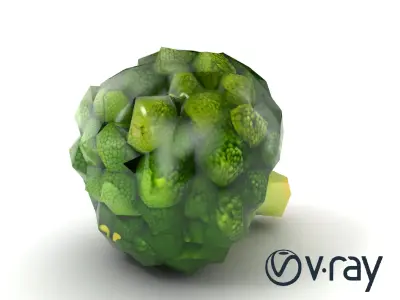Detailed Green Broccoli Model Pack Low-poly 3D model