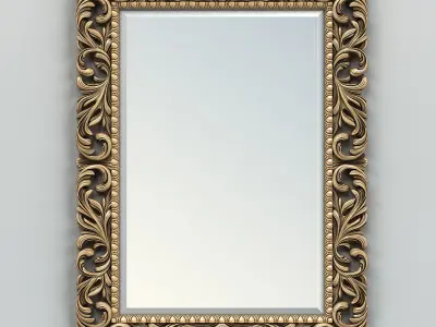 Rectangle mirror frame 001 3D model