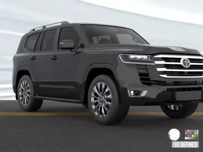 Toyota Land Crusier  -Rigged- Render Ready-unreal-vray-redshift 3D model