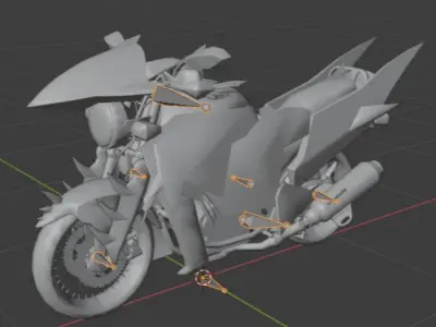 Phantom Motorcycle Lv 7 PUBG Low-poly 3D model