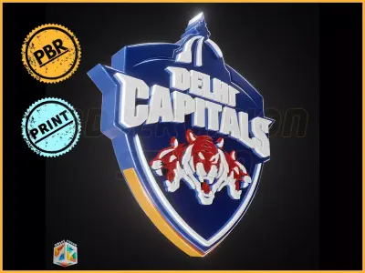 Delhi Capitals logo - Cinematic - 3D print 3D model