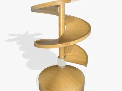 Modern Wooden Bookcase 3D model