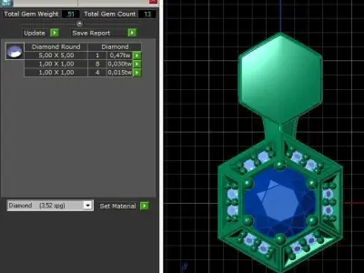 Pendant Luxury set 3D print model