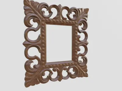 Wood Carved Frame 3D print model purchase