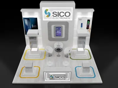 Booth Exhibition Stand a303a 3D model