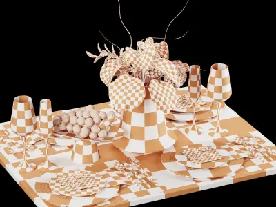 Soft Set Luxury Tableware-11 3D model