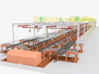 Production line Equipment 3D model