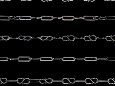 Elegant Iron Chains Trim Texture