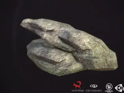 Cliffs and Rocks Low poly  Game-ready for UE4 CE and Unity Low-poly 3D model