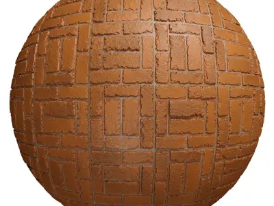 Materials 13- Brick Tiles PBR in 4 Patterns Texture