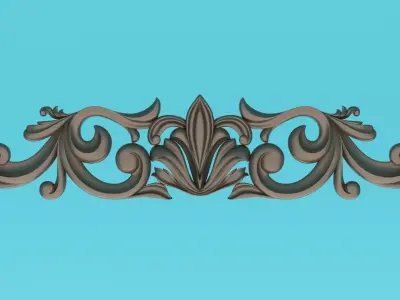 Carved Decor Model MOLDING  Low-poly 3D model