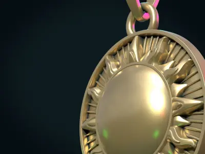 Sun Pendant III 3D print model