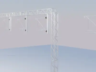 Railway Catenary - Pack of 2 Free low-poly 3D model