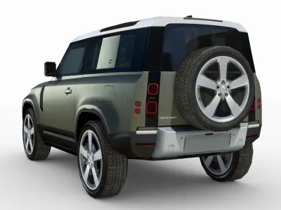 Land Rover Defender 90 2020 Low-poly 3D model