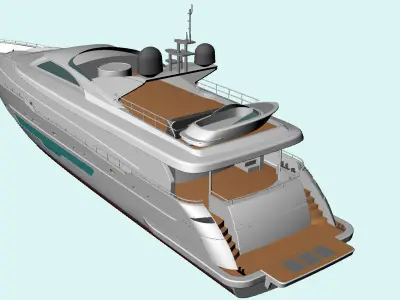 Modern Yacht 33mt 3D model