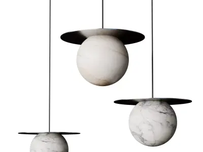 Spanish marble bedroom bedside modern luxury pendant light  Low-poly 3D model