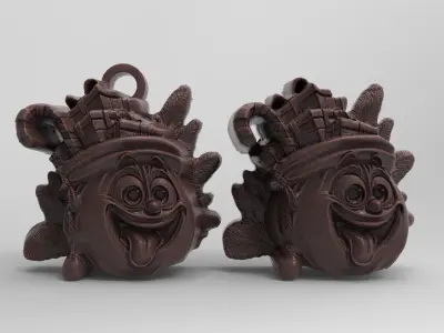 christmas sanda gift bags decor  3D print model