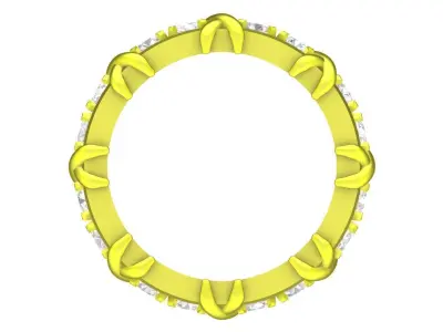 A438 Luxury Diamond Women Ring 3D Model 3D print model