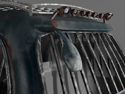 Antic Car Low-poly 3D model